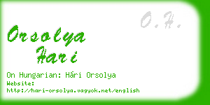 orsolya hari business card
